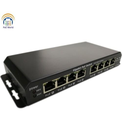Gigabit Mode A &B PoE switch Gigabit Power Over Ethernet Switch with 7 PoE output PoE Extender for VOIP Phone IP Camera, Wifi AP
