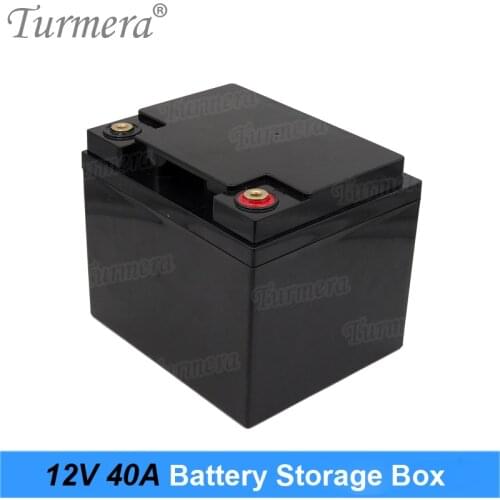 Turmera 12V Battery Storage Box for 3.2V Lifepo4 Battery Use Can Build 40Ah to 100Ah for Solar System Uninterrupted Power Supply