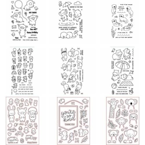 Little Animal Piggy Sea Lion DIY Clear Siicone Stamp Card Making Handicraft Decor Scrapbooking Template Stencil New Dies 2019