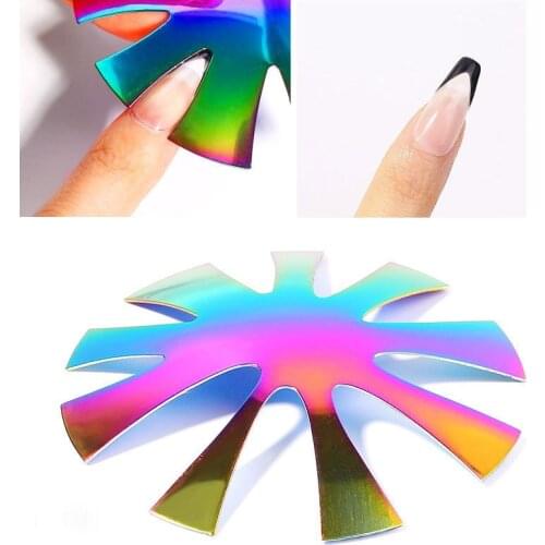 Nail Manicure Edge Trimmer Diy Plate Module, Stainless Steel Easy French Smile Line Gel Cutter Tool, Nail Acrylic Tool Kit