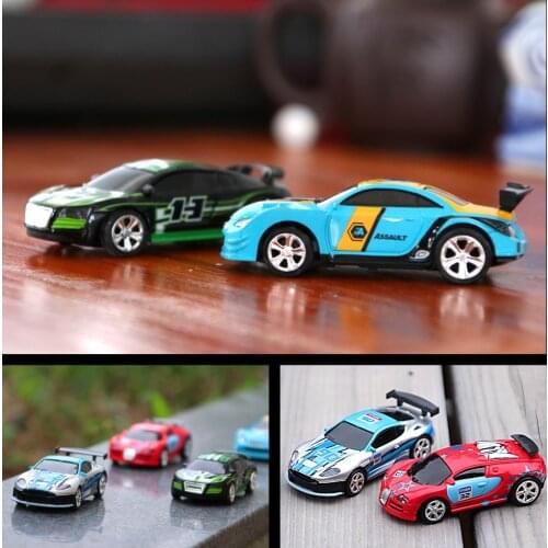 1:58 Remote Control MINI RC Car Battery Operated Racing Car PVC Cans Pack Machine Drift-Buggy Bluetooth radio Controlled Toy Kid