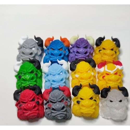Customized Bull Head Owl Colorful Resin Keycaps For Cherry Mx Switch Mechanical Gaming Keyboard Hand Made SA R4 Backlit Key Cap