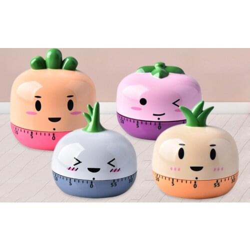 Cute Food Vegetables Alarm Clock Time Management Tool 60 Minute Wind Up Dial Mechanical Kitchen Timer My17 21 Dropshipping