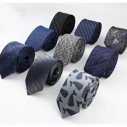 Mens Business Tie 6-7cm Width Floral Designer Jacquard Wedding Necktie Narrow Classic Ties 1200 Needles Polyester Neckwear