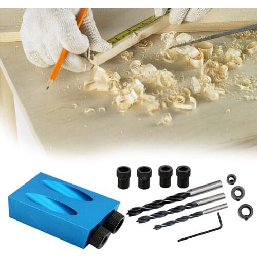 DIYWORK Oblique Hole Locator 6/8/10mm Wood Drill Furniture Punching Puncher Wood Work Carpentry Tool Set