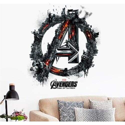 Avengers wall stickers living room bedroom wall decoration boys poster wall stickers for kids rooms