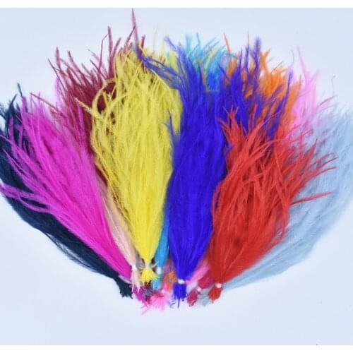 Natural Ostrich Feathers Silk Fluffy Plume 15-20cm/6-8" White Ostrich Feather Trim Fringe Feathers for Crafts Plume Decoration