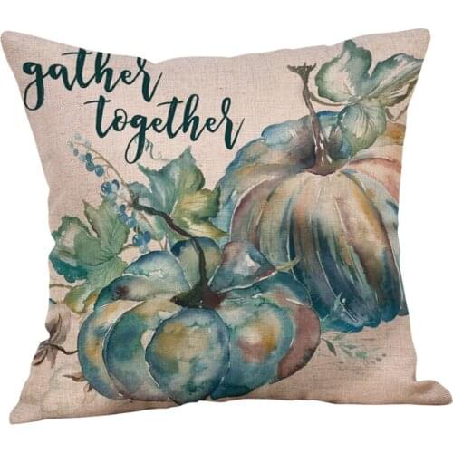 Halloween Ornaments Pumpkin Pattern Cushion Cover Cotton Pillowcase For Living Room Sofa Throw Pillowcase Home Decoration