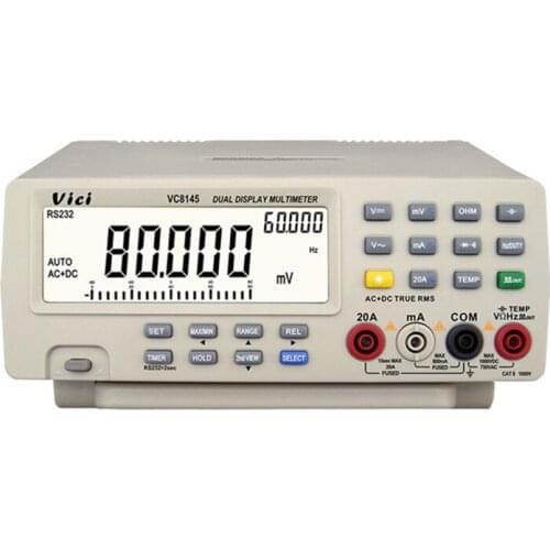 New VC8145 Desktop Digital Multimeter High Accuracy Dual Display Multimeter Autoranging Digital Bench Top Multimeter 110V-220V