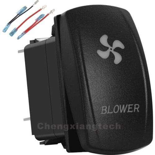 Orange Led Toggle Rocker Push Switch Blower 5 Pins SPST ON/OFF 12v/24v + Jumper Wires Set For Car Boat Truck Waterproof