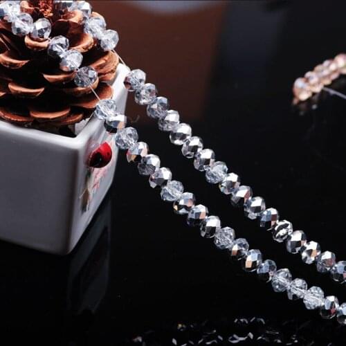 Multi Size Oval Faceted Crystal DIY Jewelry Beads 2/4/6/8/10mm Flat Round Glass Loose Spacer Beads for Jewelry Making