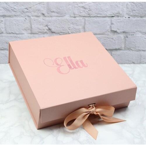 Personalized Bestman thank you box, groomsman gift boxes，Usher，birthday party，Rose gold foil ，black box，customized Wedding box