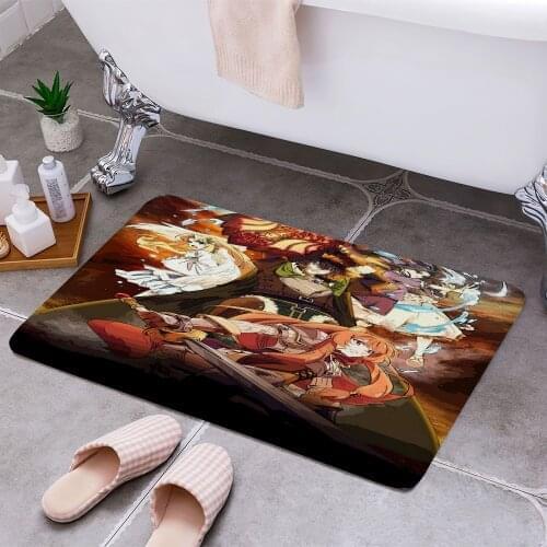 Tate No Yuusha Anti-slip Doormat Vacuuming Water Absorbing Kitchen Bedroon Bath Floor Mats Home Entrance Home Decora
