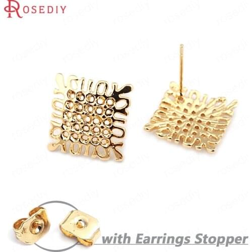 Женские золотые серьги Rosediy China At AliExpress