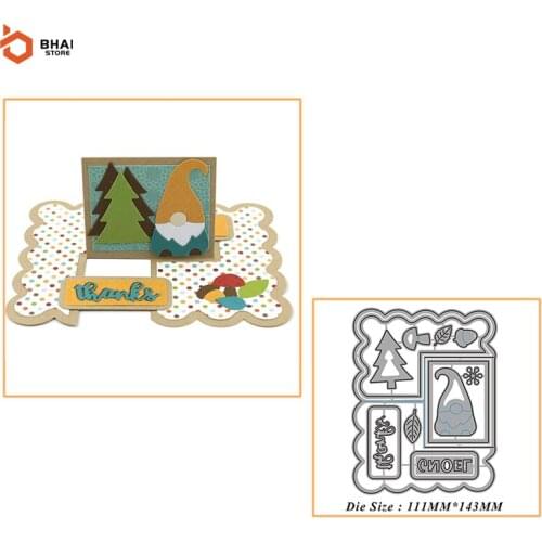 Christmas Card Metal Die Cutting For DIY Scrapbooking Photo Album Decorative Stencils Embossing Paper Cards Crafts 2021 New