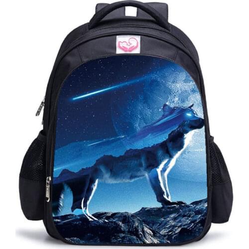 Cute Print 16” School Bag for Teen Girls Boys Primary Kids Backpack Bookbag Student Book Bags Children Schoolbags