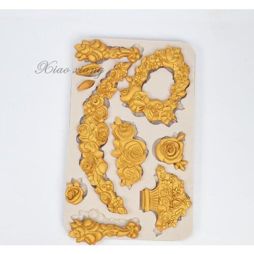 3D Flowers Silicone Cakes Molds For Baking Fondant Cake Chocolate Soap Candy Biscuit Sugar Mold Cake Baking Kitchen Accessories