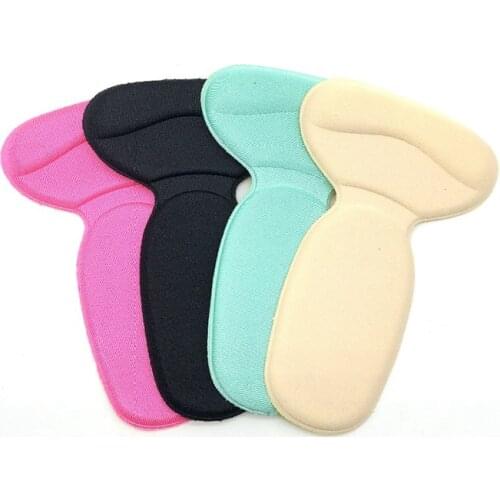 1pair T-shape Shoe Heel Pad Grips Shoe Insert Insoles Foot Heel Protector Cushion Pads for Women Heel Grips Liner Arch Support