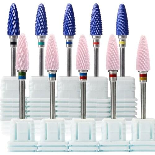 12 Type Ceramic Nail Drill Bit For Electric Drill Machine Manicure Accessory Ceramic Milling Cutter Nail File Tool Nail salon