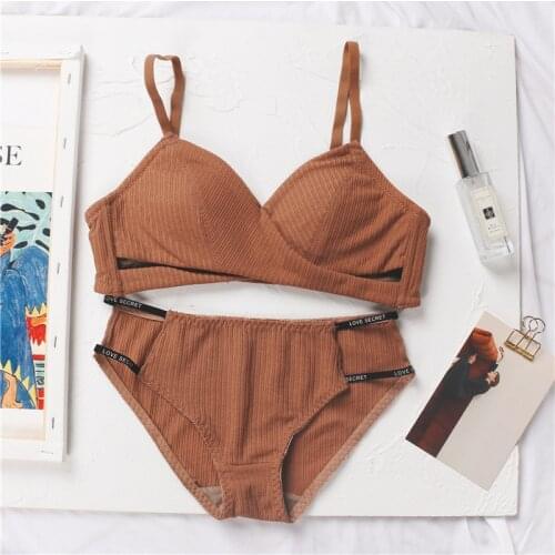 Women Bra and Panty Set Sexy Bra Cotton Panties Push Up Intimates Sexy Underwear Set Women Lingerie Set