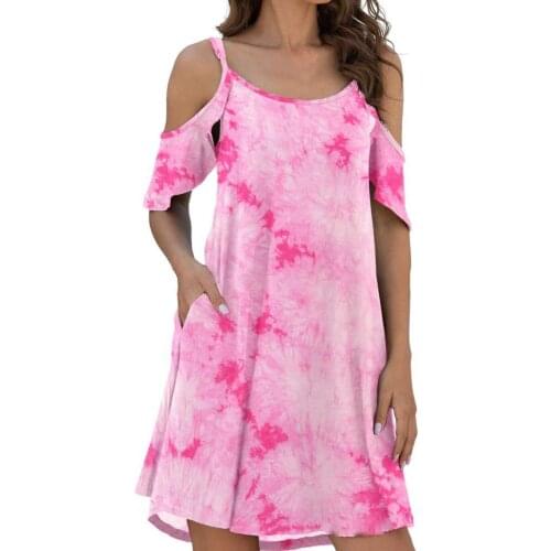 Women Dress Off-shoulder Sleeves Easily Match Loose Women Summer Midi Dress Leisure Vestidos