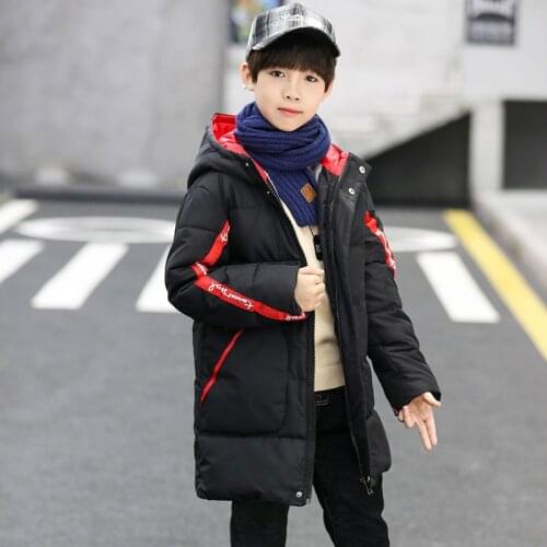 Winter Children Clothing Boys' Cotton Clothing Webbing Down Cotton Jacket Hooded Coat Childrens Thickened Cotton Clothing
