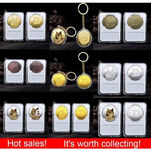 Gold/Silver Plated Ethereum Ripple Bitcoin Dogecoin TRX Ada Cardano QTUM IOTA BNB Binance Digital Currency Commemorative Coins