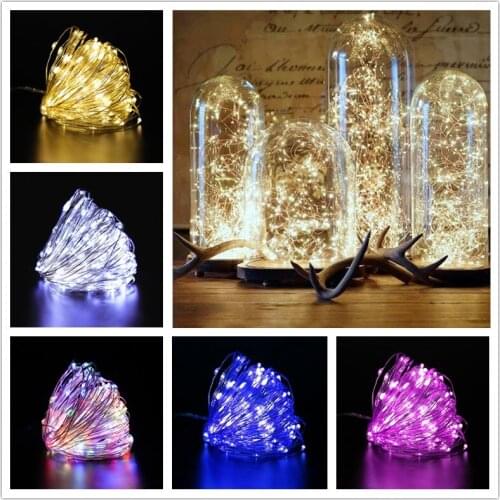 1m/2m/3m/5m/10m Battery Powered Garland LED Wedding Decoration for Home Decoration Fairy for Party Decoration String Light