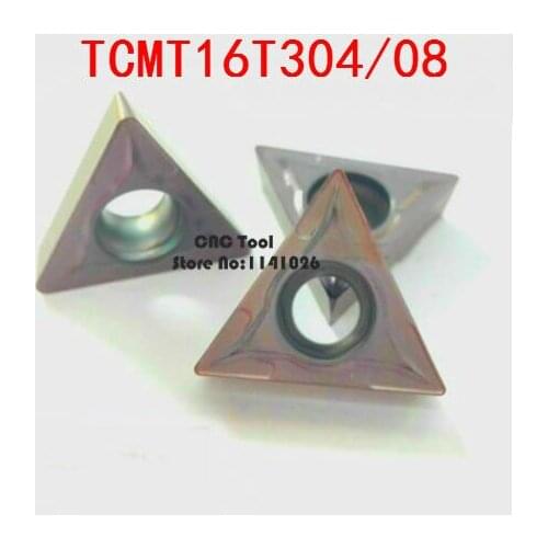 10PCS TCMT16T304/TCMT16T308 carbide CNC inserts,CNC lathe tool,apply to stainless steel and steel processing, insert STFCR/STGCR
