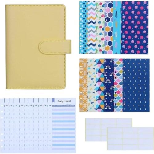 27Pcs A6 PU Leather Binder Budget Cash Envelopes System Budget Planner Organizer Budget Money Envelopes Expense Budget