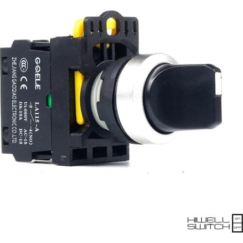 5 PCS Push button switch Selector switch Short handle 2-Position Latching OR Momentary IP65 LA115-A2-11X