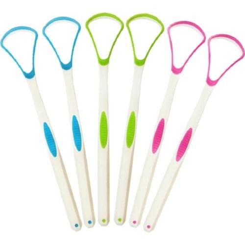 6pcs/lot Tongue Brush Tongue Cleaner Scraper for Oral Care Keep Fresh Breath Dental Care Home Use