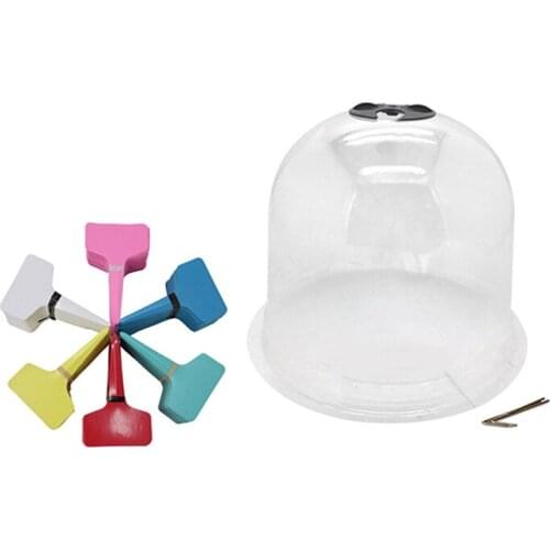 New 6 Packs Plant Bell Protector Cover with 100 Pcs Plant Labels Mini Greenhouse for Frost Freeze Cold Plant Protection
