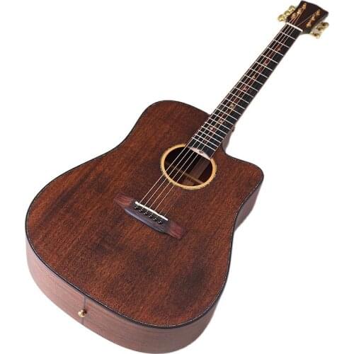 Hand made flame maple acoustic-electric guitar 41inch