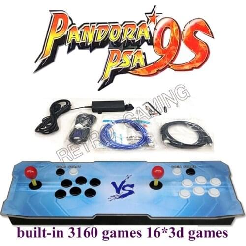 Arcade Video Console Pandora 9S 3160 in 1 PCB Board 16pcs 3d Games Retro Joystick Controller 6 Button & Sticker Custom HDMI VGA