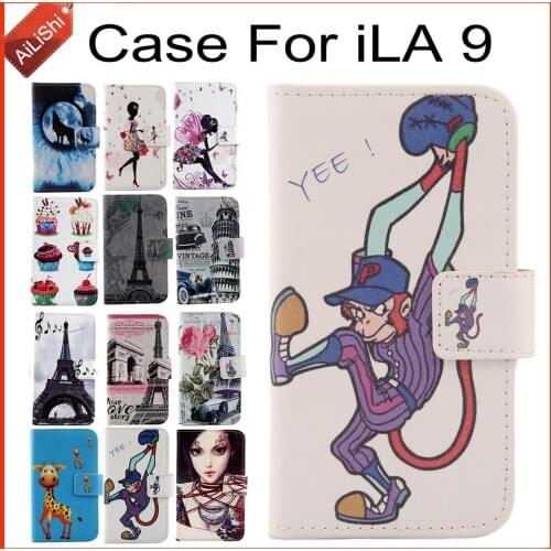 AiLiShi Case For iLA 9 Luxury Flip PU Painted Leather Case iLA 100% Special Phone Protective Cover Skin+Tracking