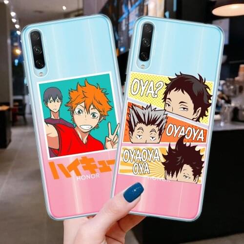 Phone Case For Huawei P20 P30 P40 Lite E Honor 10 20 30 Lite Pro10i 30i 8X 9X Pro 10X Lite Cute Japan Anime Oya Haikyuu Cover