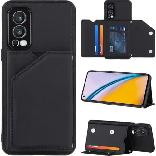 Nord2 5G 2021 Shockproof Case for Oneplus Nord 2 Leather Case Magnetic Card Back Panel Cover One Plus Nord2 Phone Fundas