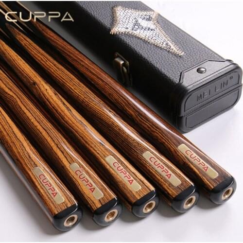 CUPPA New Arrival 3/4 Snooker Cue Stick Billiard 9.8mm Tip Handmade Snooker Cues Case Set China 2018
