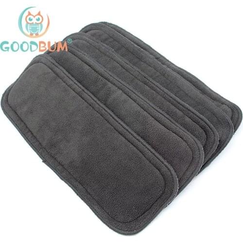 Goodbum 4 layers Bamboo Charcoal ChildenInsert Washable Diaper Insert For Baby