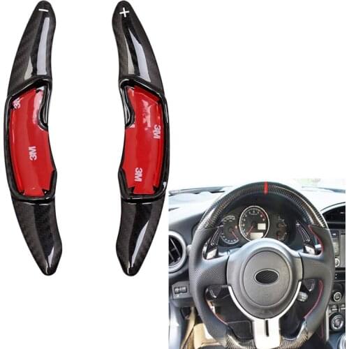 For Subaru Forester SJ BRZ XV Outback Legacy For Toyota GT86 FR-S Steering Wheel Gear Shifters Paddle Carbon fiber Cover Trim