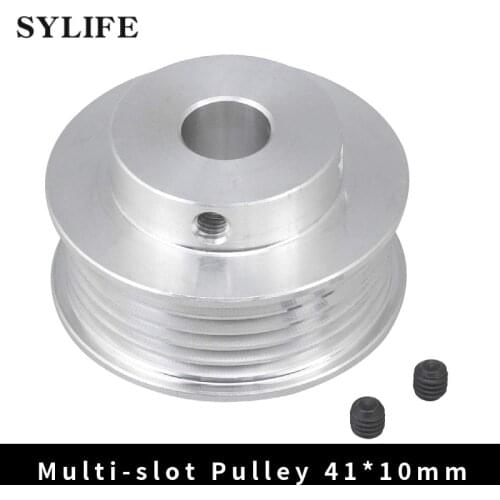 Double-sided Hollow 10mm Inner Hole Dia 41mm Dia V-Type Belt Pulley