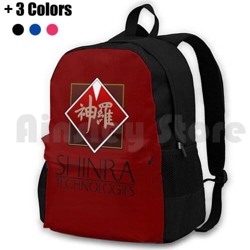 Final Fantasy Shinra Technologies Outdoor Hiking Backpack Riding Climbing Sports Bag Shinra Geek Manga Japan Gaming Video Games