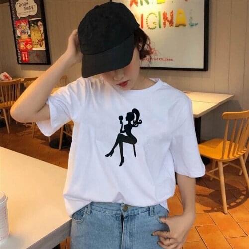 2021 New Tshirt Women Oversized Casual Kawaii Tee Summer Short Sleeve 90s Korean Fashion Girls Ladies Top Tees Female Clothing