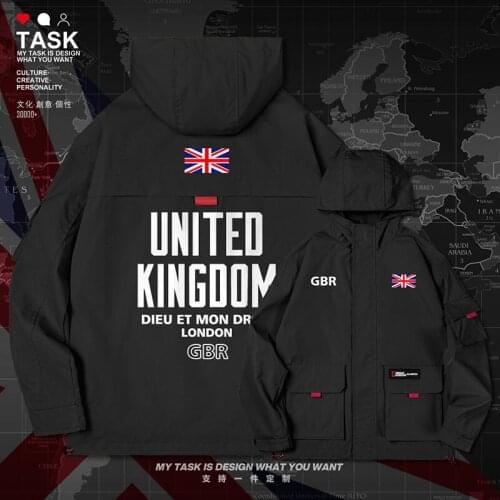 UK United Kingdom of Great Britain UK men jacket hooded nation flag mens for men coat jackets printed new top clothes autumn