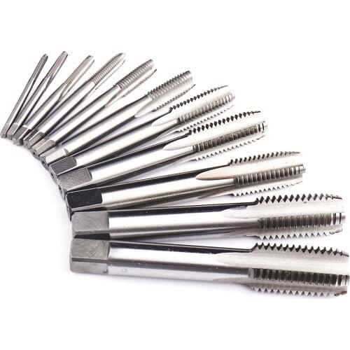 1Pcs HSS Thread Tap M3 M4 M5 M6 M8 M10 M12 M14 M16 M18 M20 Metric Straight Flute Screw Left Hand Taps Drills