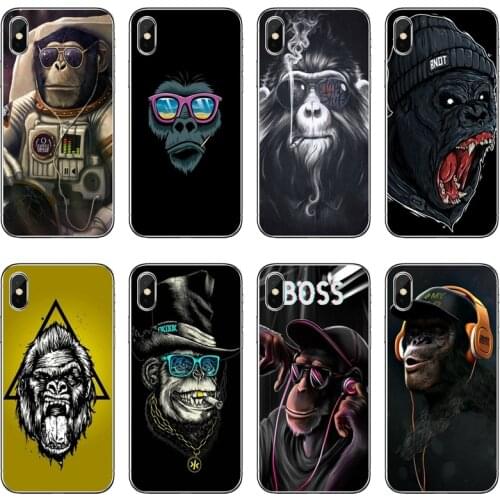 Soft Transparent Phone Case For Huawei P30 P20 Pro P10 P9 P8 Lite Y5 Y6 Y7 Y9 P Smart Plus 2018 2019 Monkey Gorilla