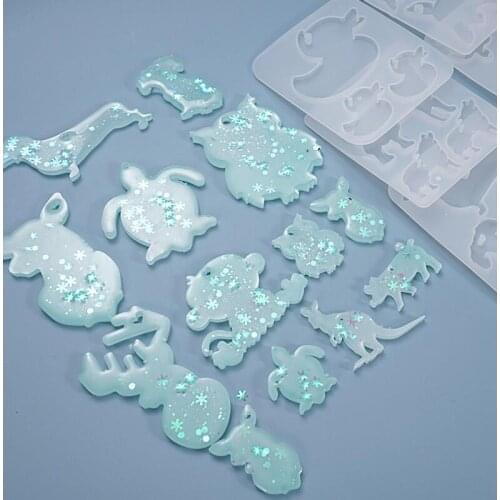 New Transparent Silicone Mould Dried Flower Resin Decorative Craft DIY animal Pendant Mold epoxy resin molds for jewelry