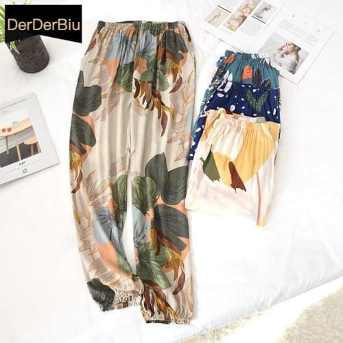 New Cotton Woman Pajamas Loose Printing Sleeping Pants Sleep Bottoms Woman Pajamas Bottoms Sleep Pants Pyjama Trouser Homewear