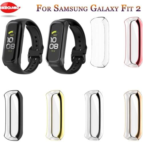 New Ultra Thin Electroplate PC Protective Watch Case Cover For Galaxy Fit2 Full Screen Protector For Samsung Galaxy Fit2 SM-R220